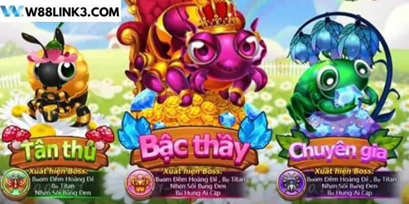 Các cấp độ cơ bản trong game để lựa chọn